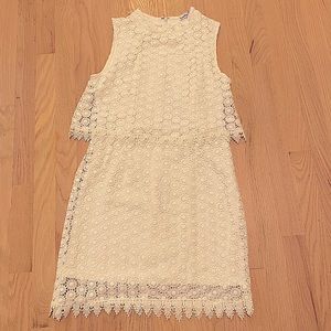 Floral Lace White Bridal Dress, Small